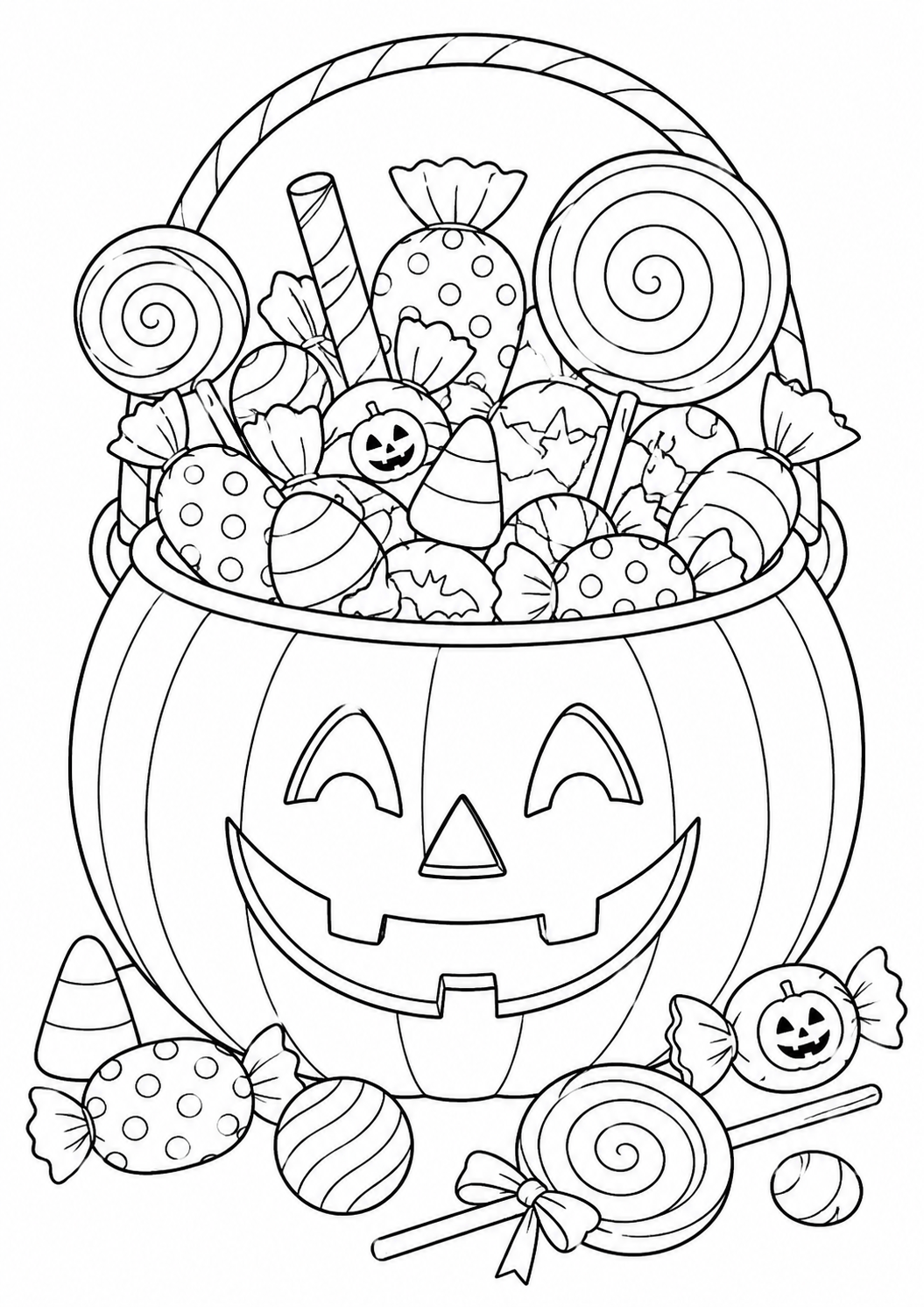 Halloween slikspand tegning til farvelægning