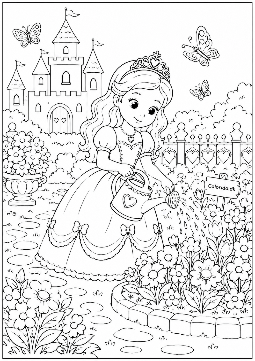 Prinsesse vander blomster i slotshaven