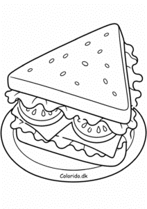 Sandwich – nem tegning af mad til print