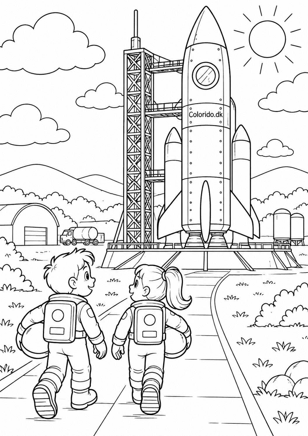 Raketopsendelse med to astronautbørn