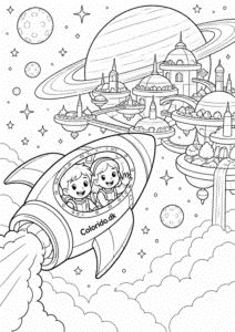 Raket-eventyr på en spændende skatteplanet