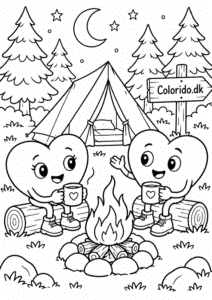 To hjerter på hyggelig campingtur