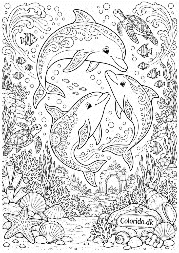 Delfin tegninger