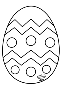 Påskeæg med zigzag og prikker til print
