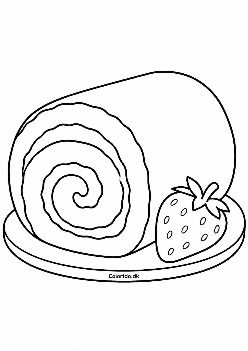 Roulade med spiral – let tegning af kage