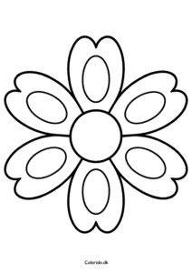 Snefnug med blomsterform – let farvelægning