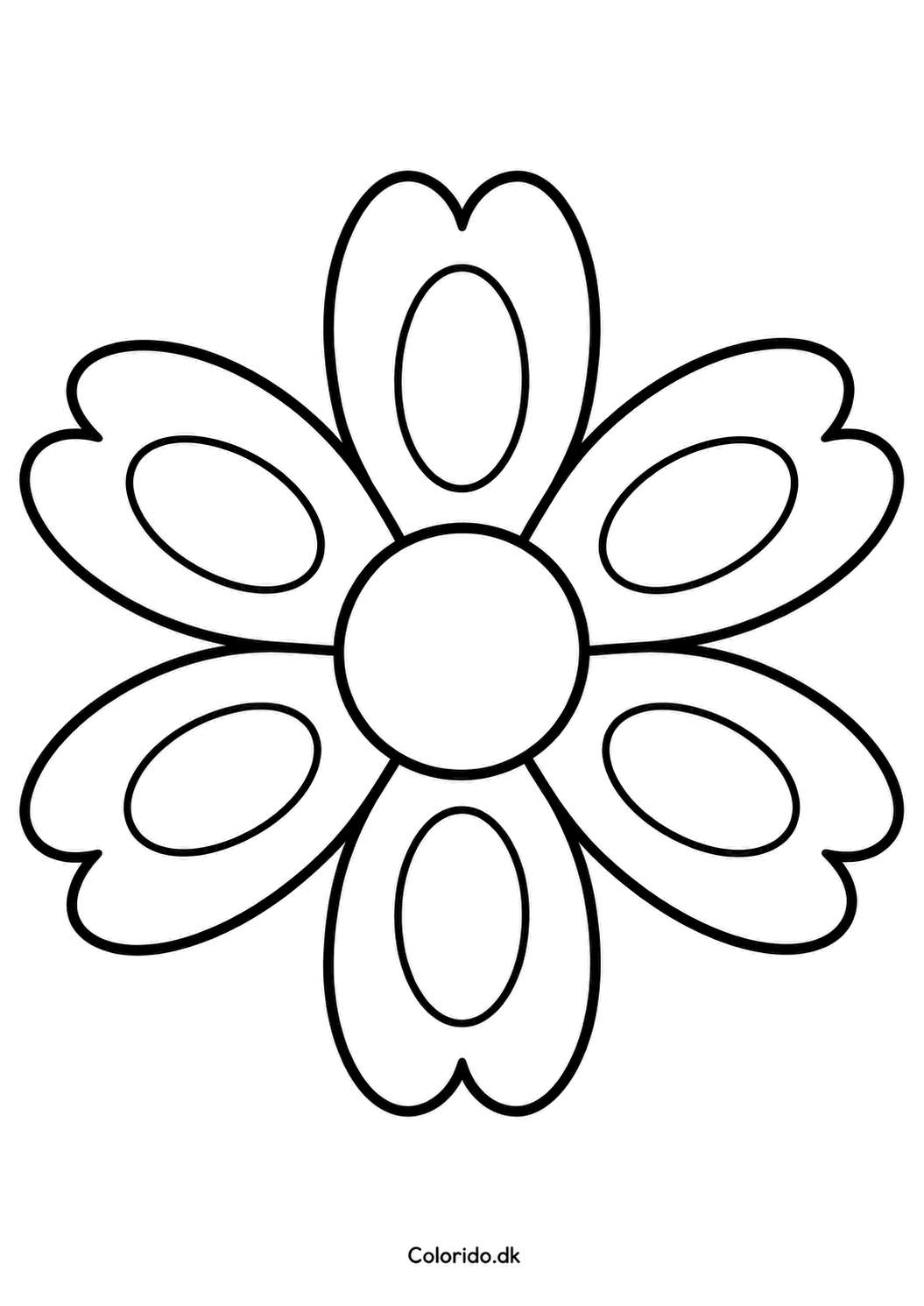 Snefnug med blomsterform – let farvelægning
