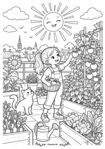 Sol over taghaven – tegning til 7-årige