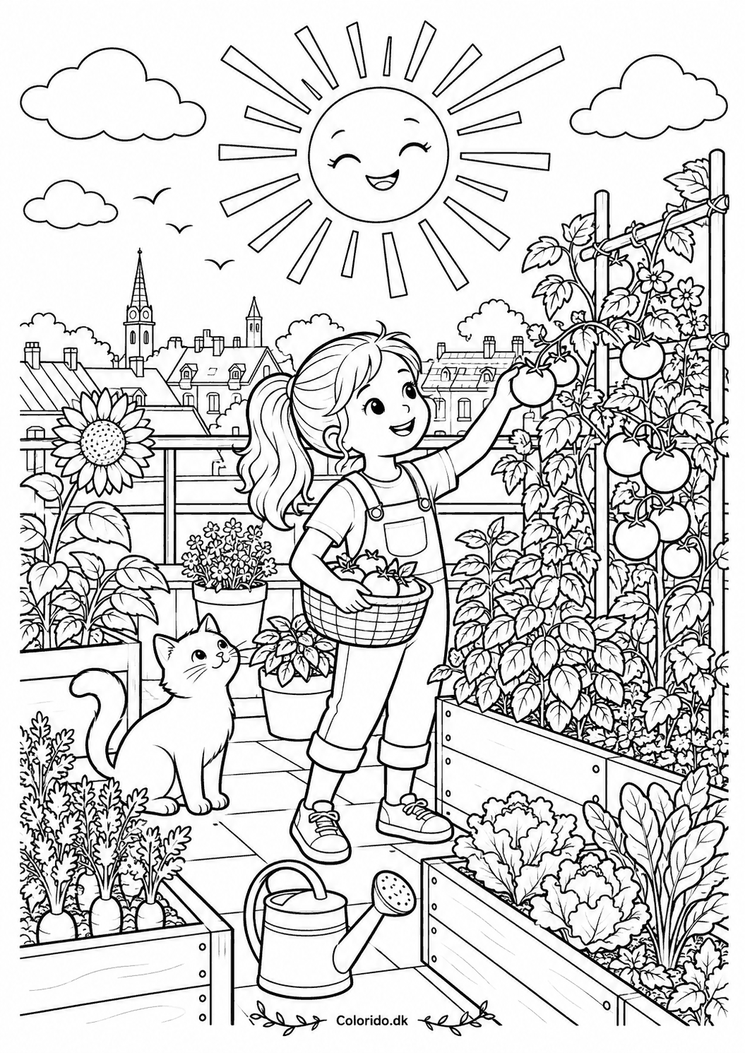 Sol over taghaven – tegning til 7-årige